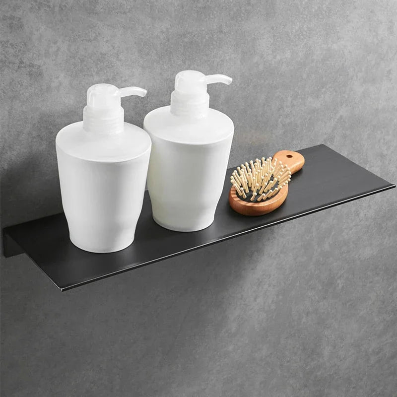 Floating Bathroom Shelf 30–50cm — Wall Mounted Storage Shelf for Modern Bathroom Organisation
