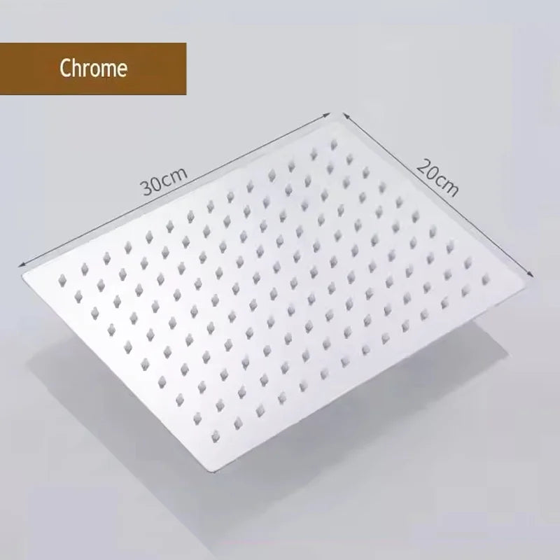 Rainfall Shower Head 8–12 Inch — High Pressure Ceiling Mounted Bathroom Showerhead