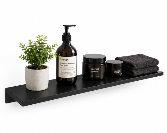 Floating Bathroom Shelf 30–50cm — Wall Mounted Storage Shelf for Modern Bathroom Organisation